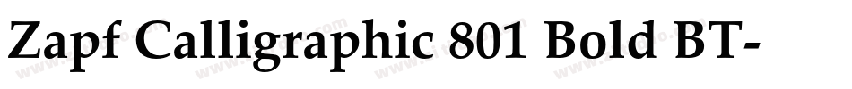Zapf Calligraphic 801 Bold BT字体转换
